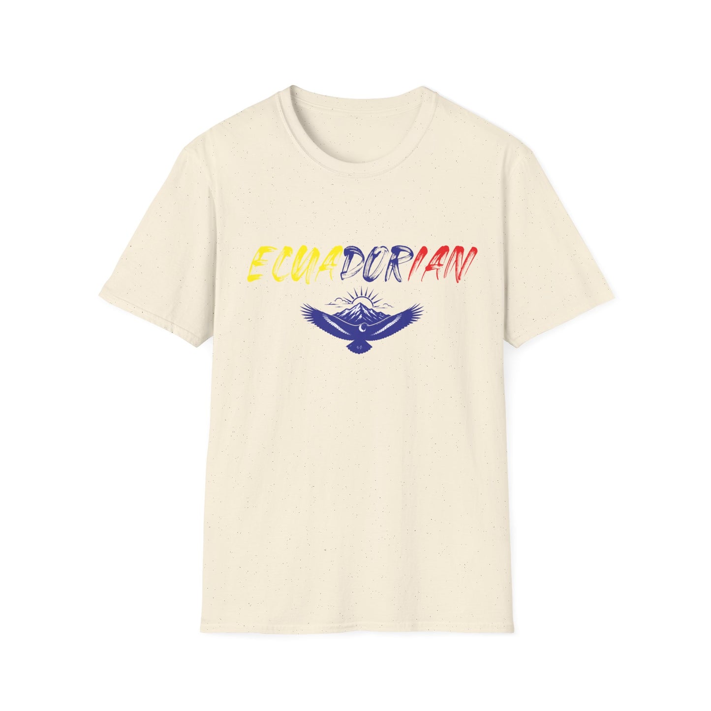 Ecuadorian Flag Script T-Shirt — Ecuador Pride Tee with Andean Condor Graphic