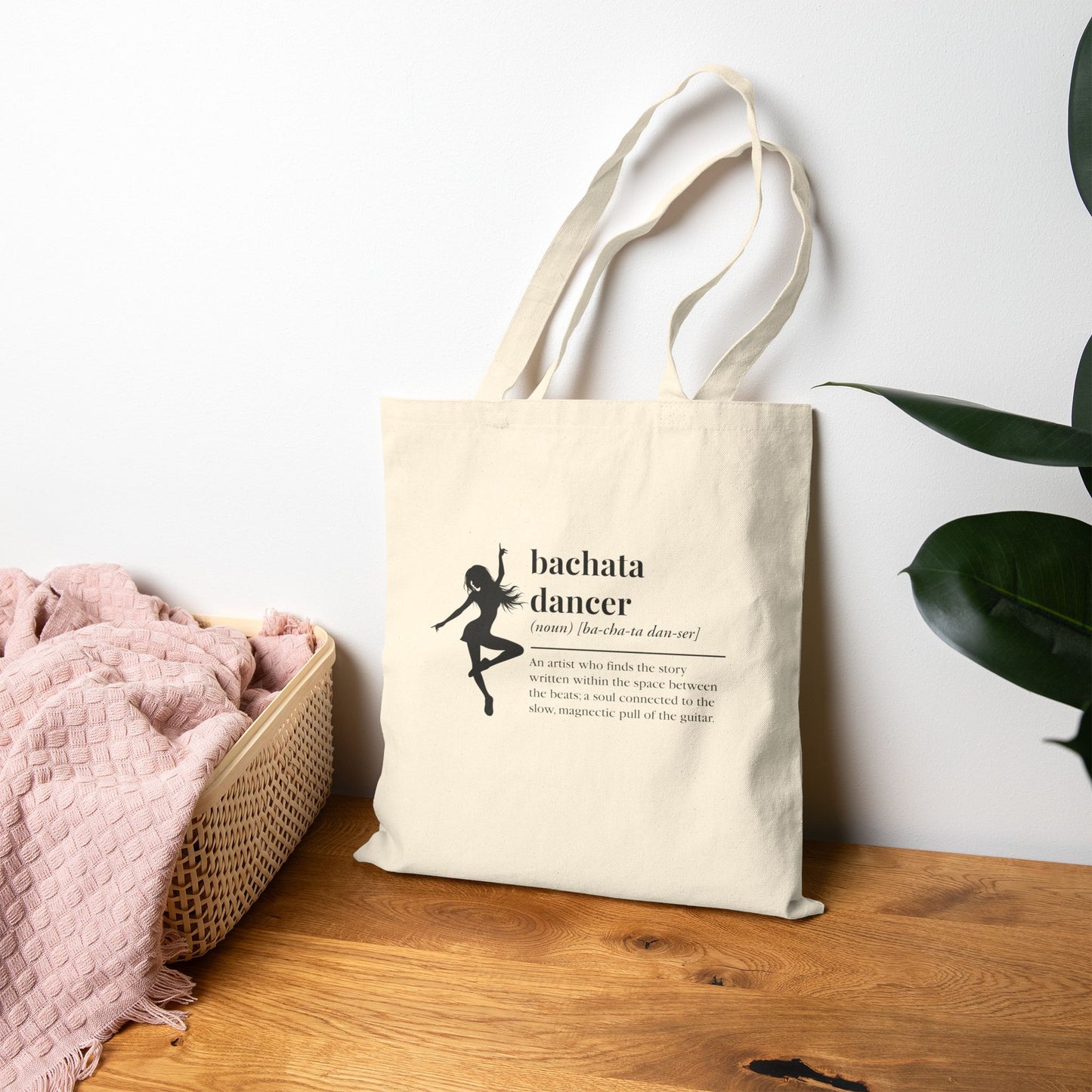 Bachata Dancer Canvas Tote Bag —  Eco Shopper