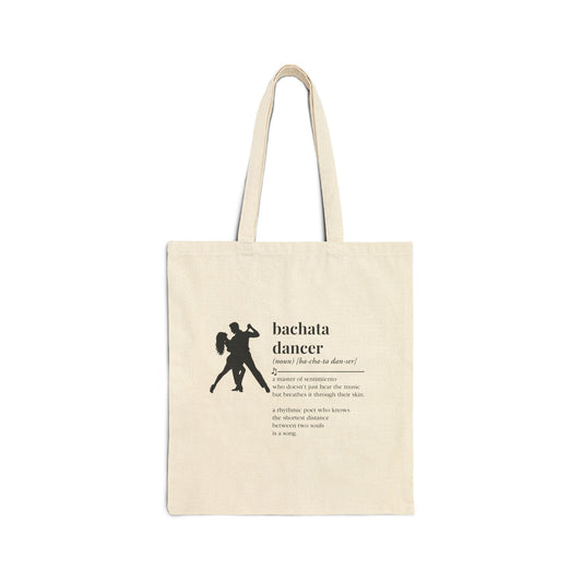 Bachata Dancer Definition Cotton Tote Bag – Dance Lover Gift